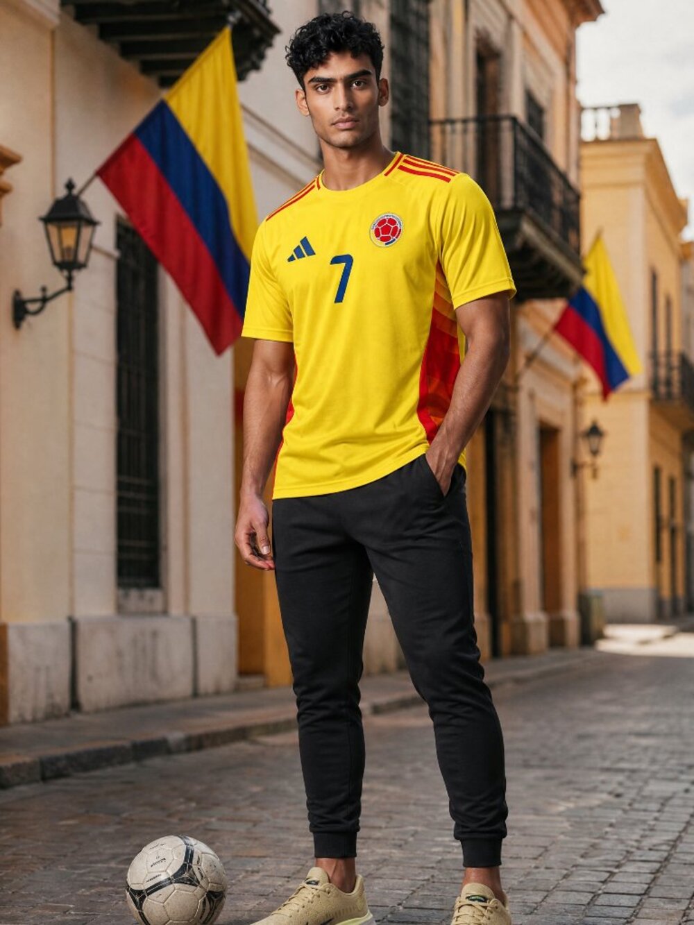 ✨ Colombia Luis Díaz #7 Home Soccer Jersey – Men’s XL – Fan Version ✨ - Picture 2 of 13